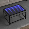 vidaXL Stolik kawowy z LED Infinity, szary dąb sonoma, 70x50x41 cm
