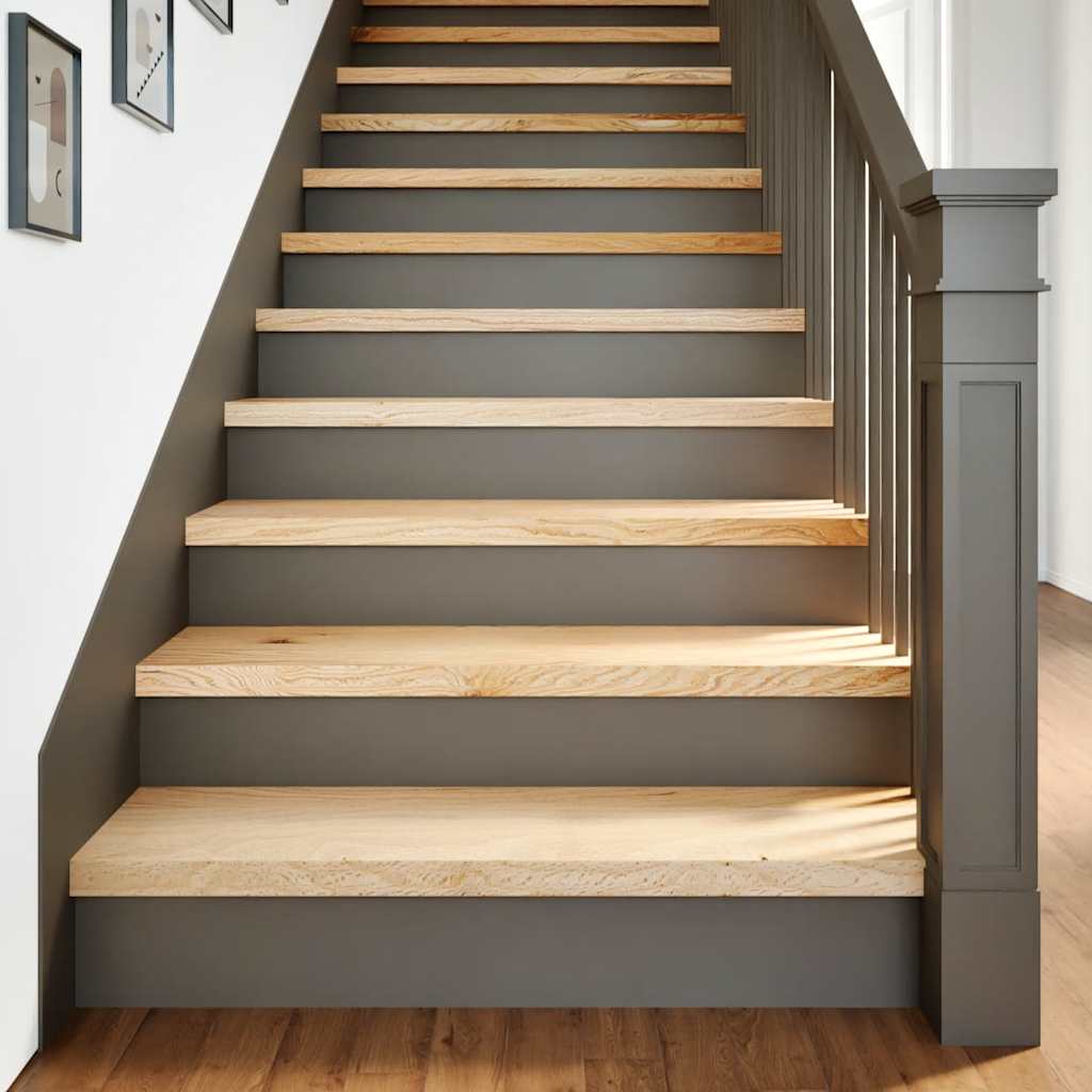 vidaXL Stopnie schodowe, 8 szt., surowe 100x30x2 cm lite drewno dębowe