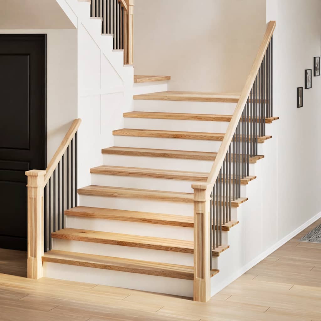 vidaXL Stopnie schodowe, 16 szt. surowe 120x25x2cm lite drewno dębowe