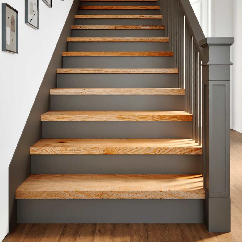vidaXL Stopnie schodowe, 8 szt. brązowe 90x30x2cm lite drewno dębowe