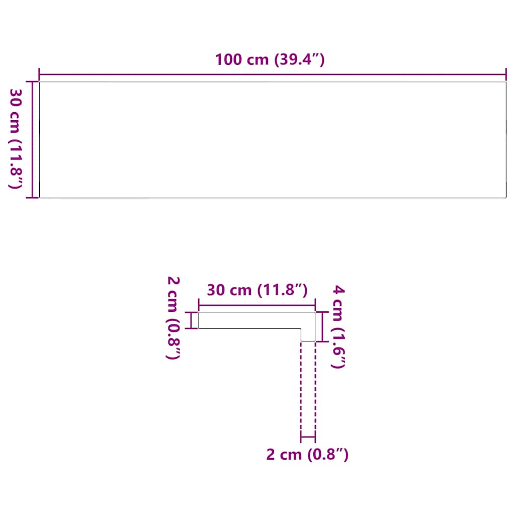 vidaXL Stopnie schodowe, 8 szt. brązowe 100x30x2cm lite drewno dębowe