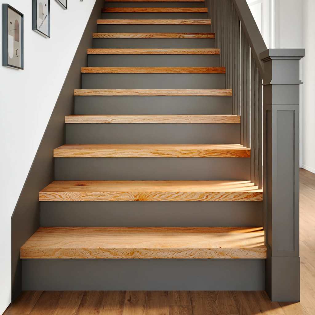 vidaXL Stopnie schodowe, 8 szt. brązowe 100x30x2cm lite drewno dębowe