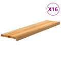 vidaXL Stopnie schodowe, 16 szt. brązowe 110x25x2cm lite drewno dębowe