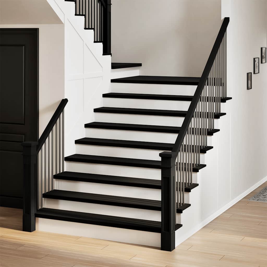 vidaXL Stopnie schodowe, 8 szt. brązowoczarne 110x25x2 cm lite drewno dębowe