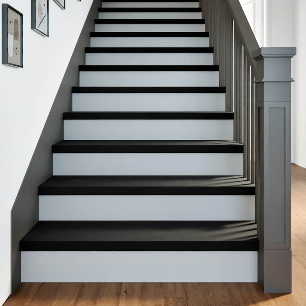 vidaXL Stopnie schodowe, 8 szt. brązowoczarne 100x30x2 cm lite drewno dębowe