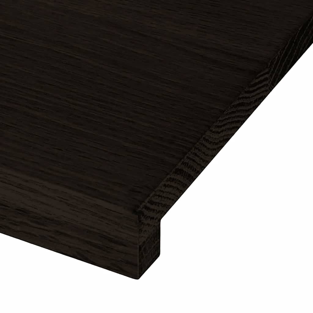 vidaXL Stopnie schodowe 12 szt. brązowoczarne 100x25x2 cm lite drewno dębowe
