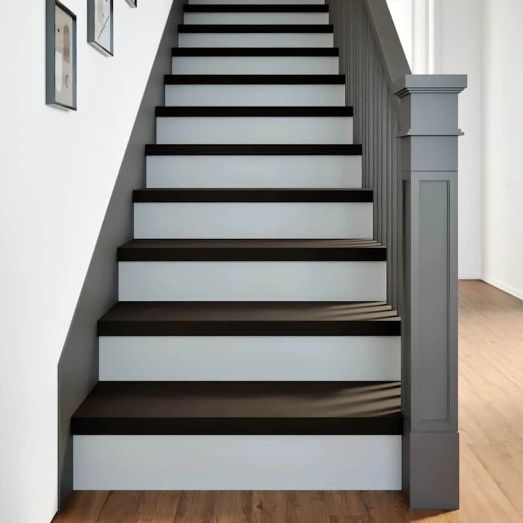 vidaXL Stopnie schodowe 12 szt. brązowoczarne 80x30x2 cm lite drewno dębowe