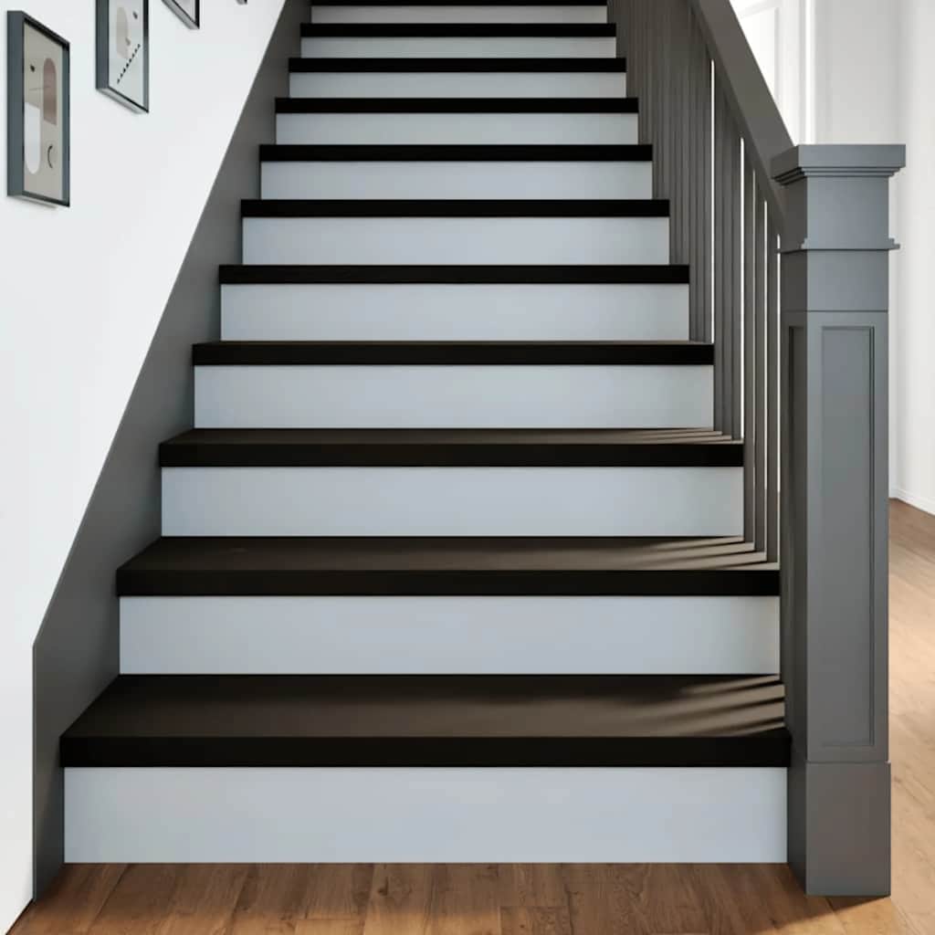 vidaXL Stopnie schodowe 12 szt. brązowoczarne 90x30x2 cm lite drewno dębowe