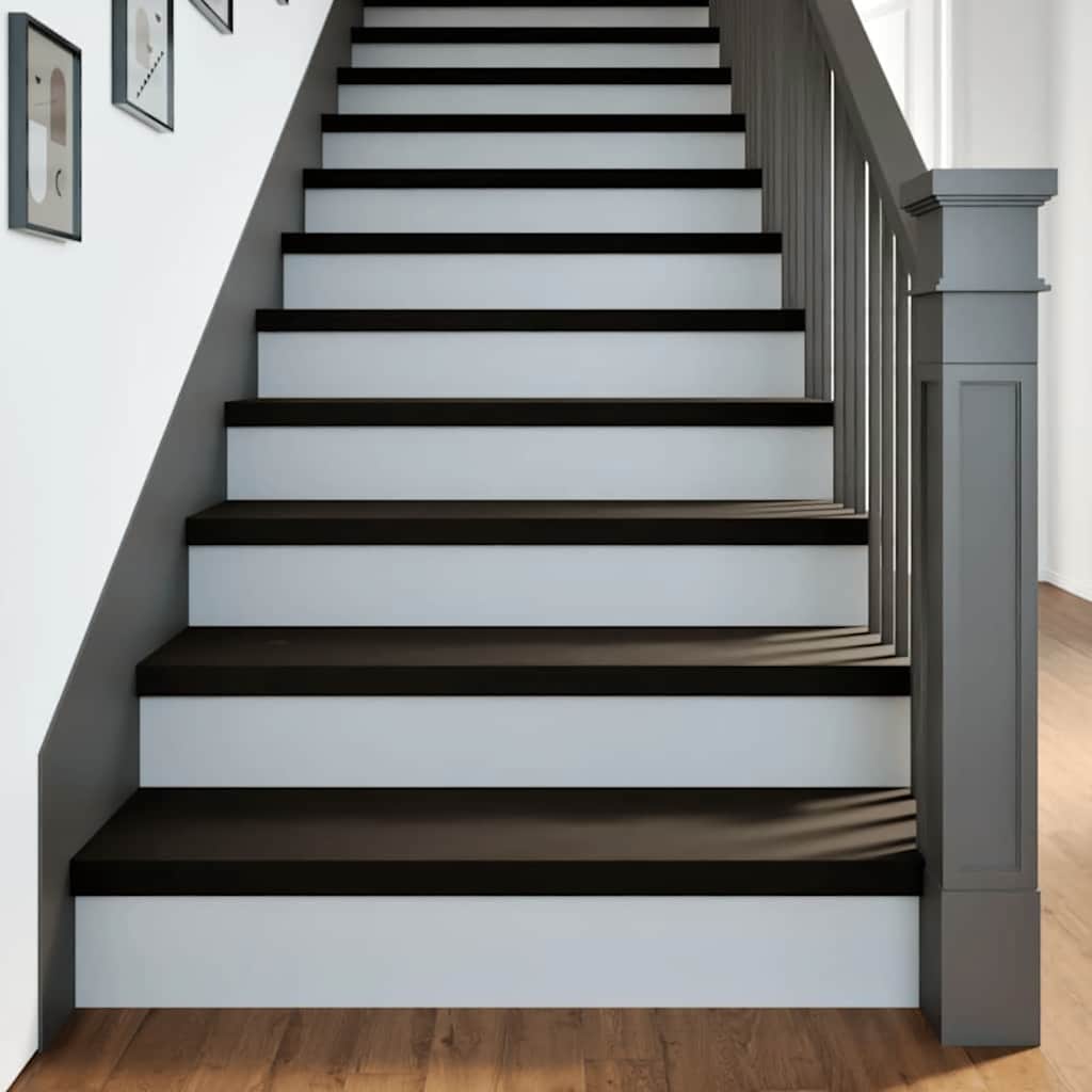 vidaXL Stopnie schodowe 12 szt. brązowoczarne 100x30x2 cm lite drewno dębowe