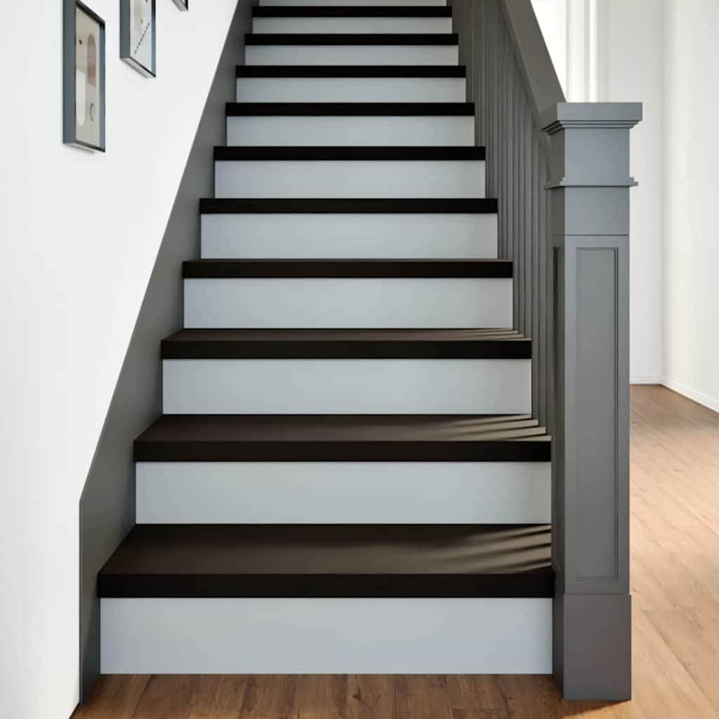 vidaXL Stopnie schodowe 16 szt. brązowoczarne 80x25x2 cm lite drewno dębowe