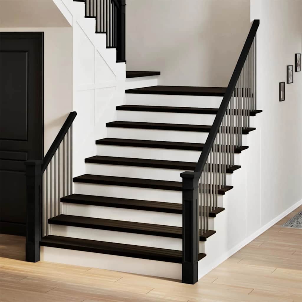 vidaXL Stopnie schodowe 16 szt. brązowoczarne 110x25x2 cm lite drewno dębowe