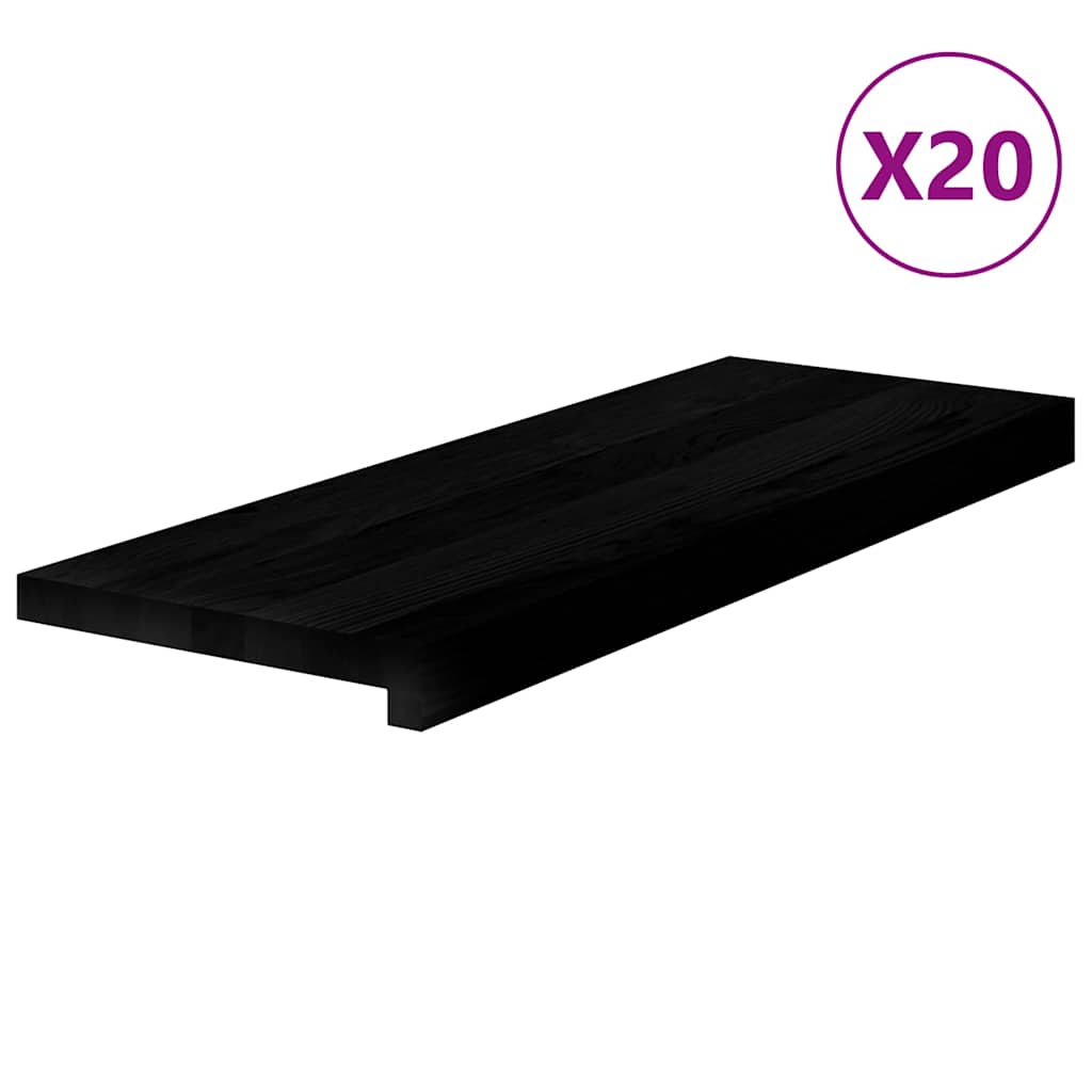 vidaXL Stopnie schodowe, 20 szt. brązowoczarne 70x25x2cm lite drewno dębowe