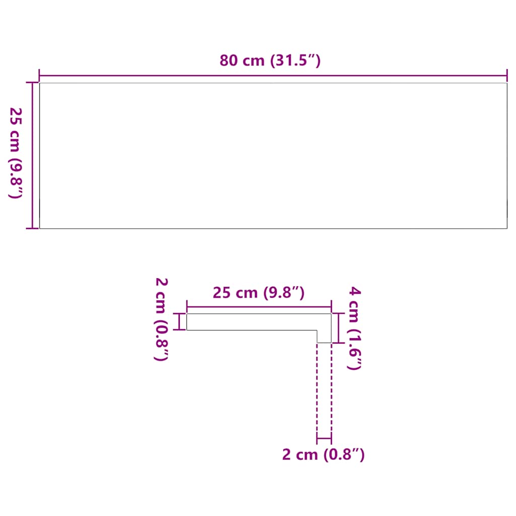 vidaXL Stopnie schodowe, 20 szt. brązowoczarne 80x25x2cm lite drewno dębowe