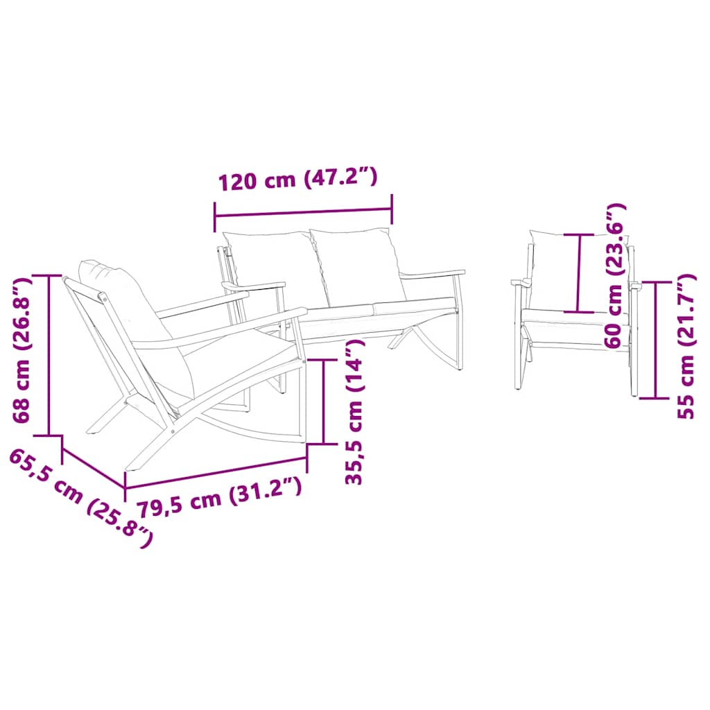 vidaXL 3-częściowy zestaw mebli na balkon, z poduszkami, czarny, stal