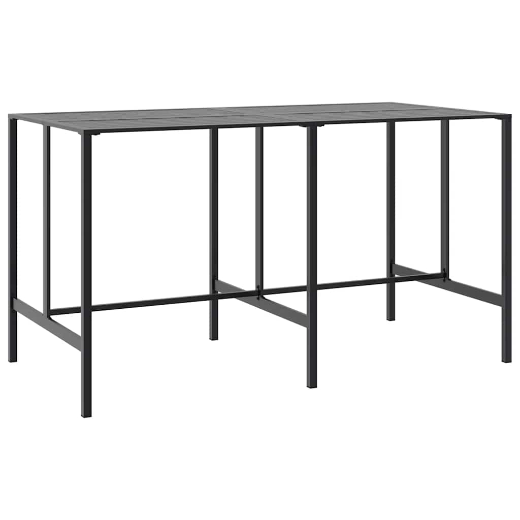 vidaXL 9-cz. zestaw mebli barowych do ogrodu, czarny, malowana stal