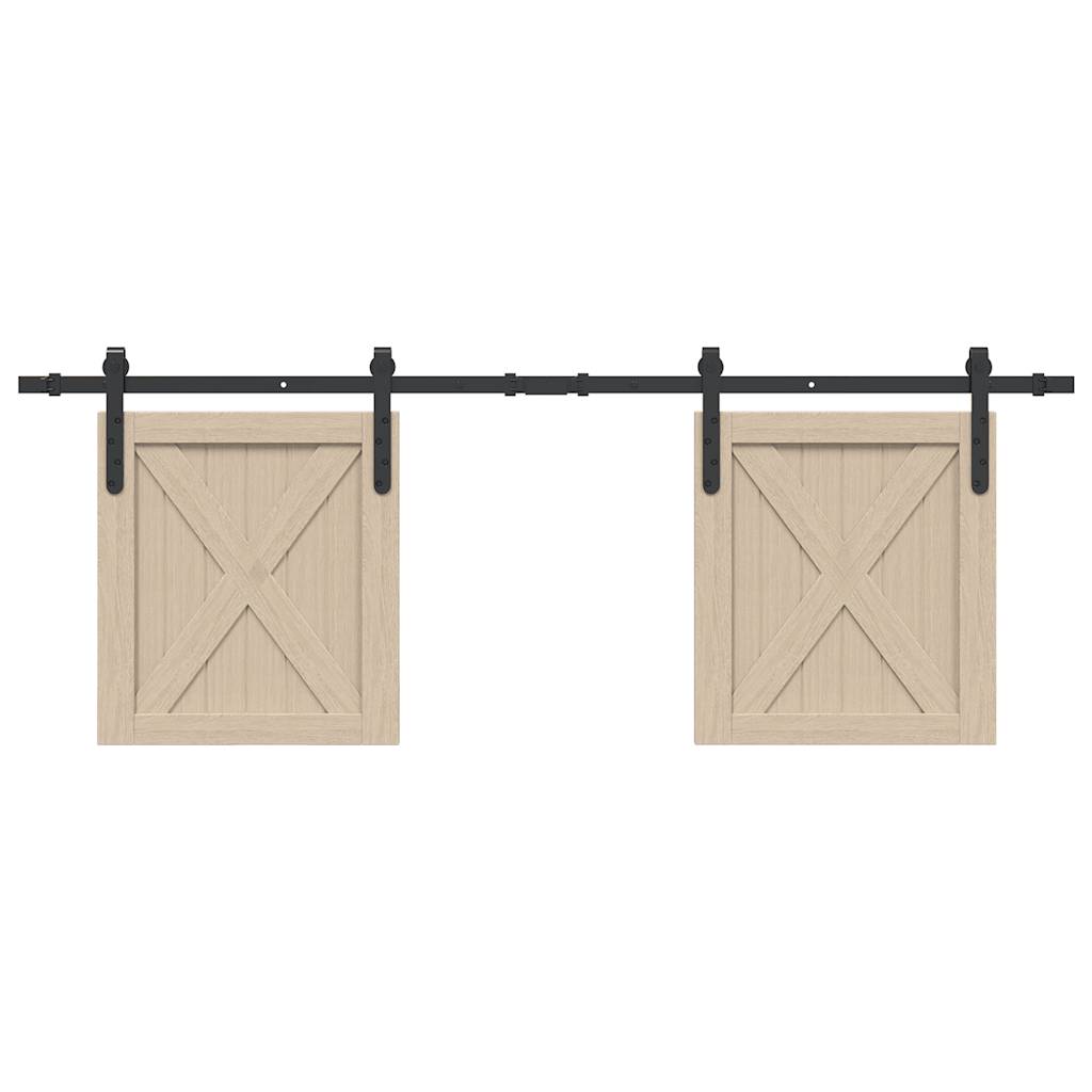 vidaXL System do drzwi przesuwnych do mebli, 152 cm, stal węglowa
