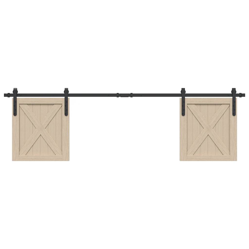vidaXL System do drzwi przesuwnych do mebli, 183 cm, stal węglowa