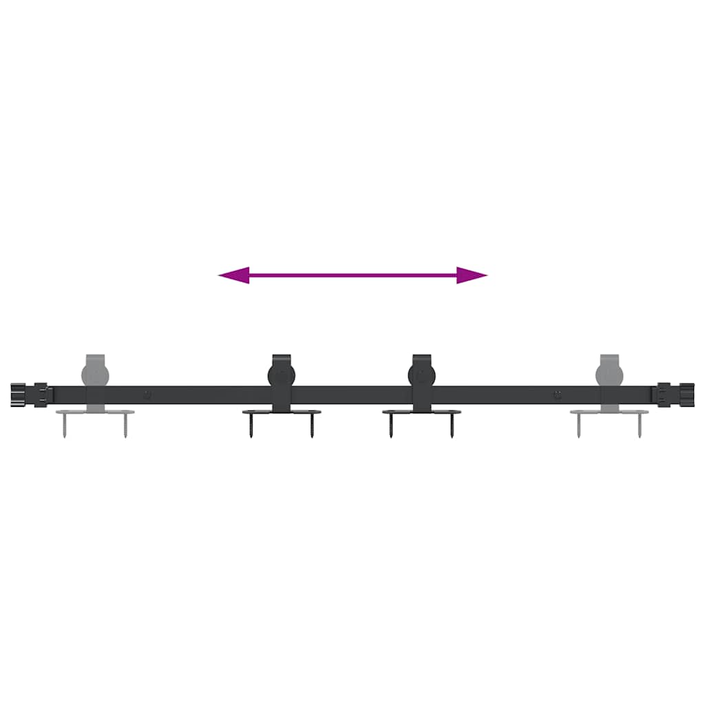 vidaXL System do drzwi przesuwnych do mebli, 91 cm, stal węglowa