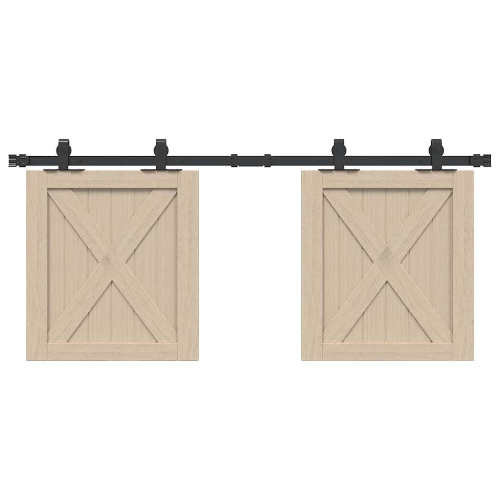 vidaXL System do drzwi przesuwnych do mebli, 122 cm, stal węglowa