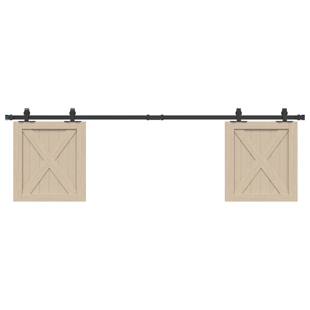 vidaXL System do drzwi przesuwnych do mebli, 183 cm, stal węglowa
