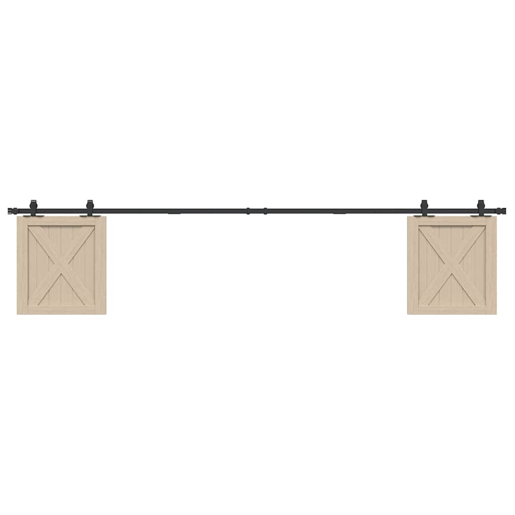 vidaXL System do drzwi przesuwnych do mebli, 244 cm, stal węglowa