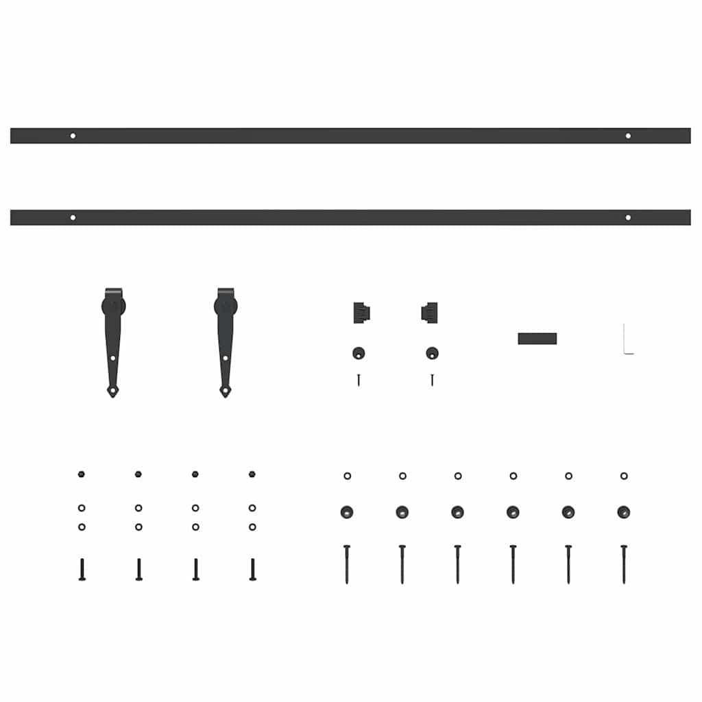 vidaXL System do drzwi przesuwnych do mebli, 213 cm, stal węglowa