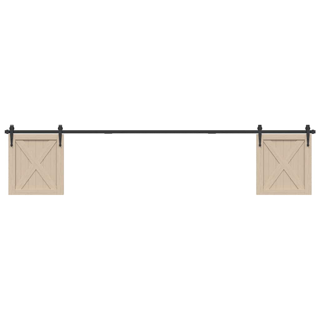 vidaXL System do drzwi przesuwnych do mebli, 244 cm, stal węglowa