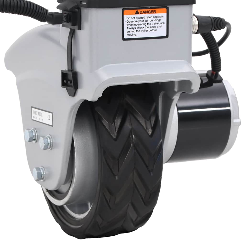 vidaXL Aluminiowe koło podporowe/manewrowe do przyczepy, 12 V, 350 W