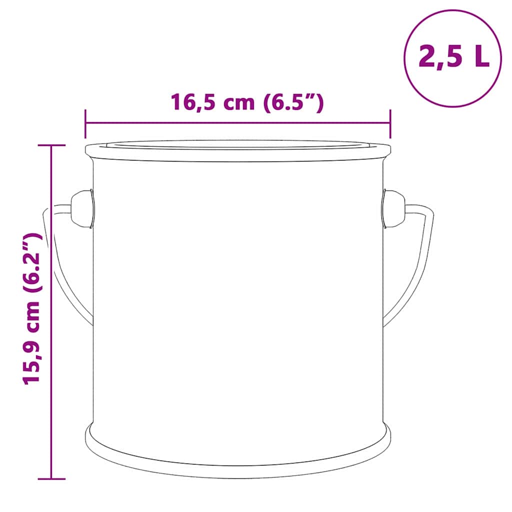 vidaXL Farba do drewna Czarny 2,5 L Wydruk na ścianie