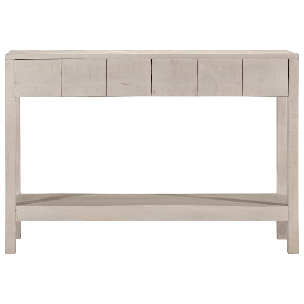 vidaXL Stolik konsolowy, biały, 110x35x75 cm, lite drewno mango