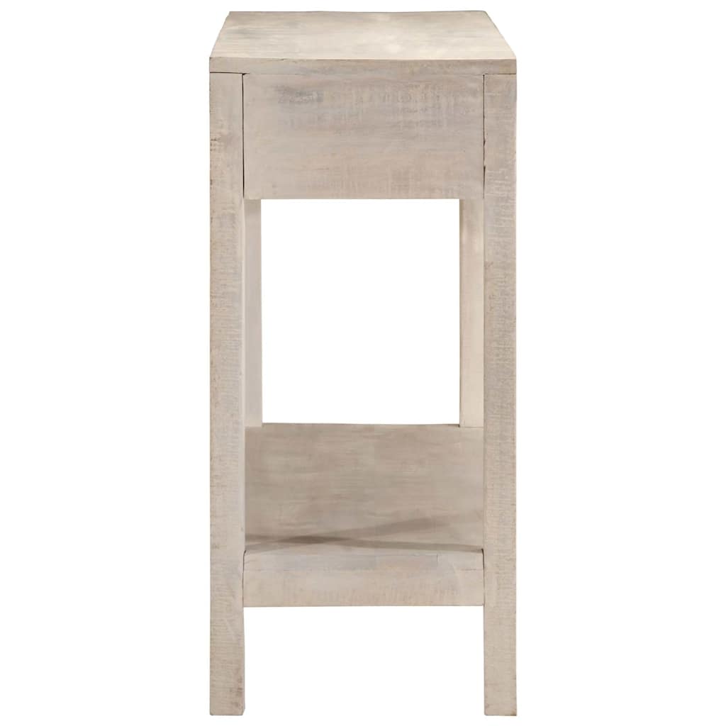 vidaXL Stolik konsolowy, biały, 110x35x75 cm, lite drewno mango