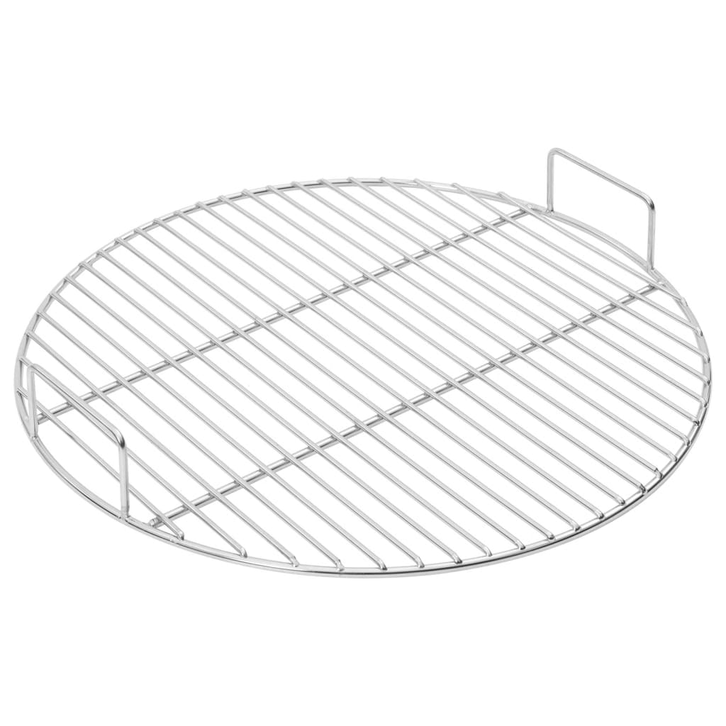 vidaXL Ruszt do grilla, z uchwytami, Ø44,5 cm, stal nierdzewna 304