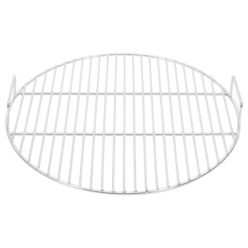 vidaXL Ruszt do grilla, z uchwytami, Ø44,5 cm, stal nierdzewna 304