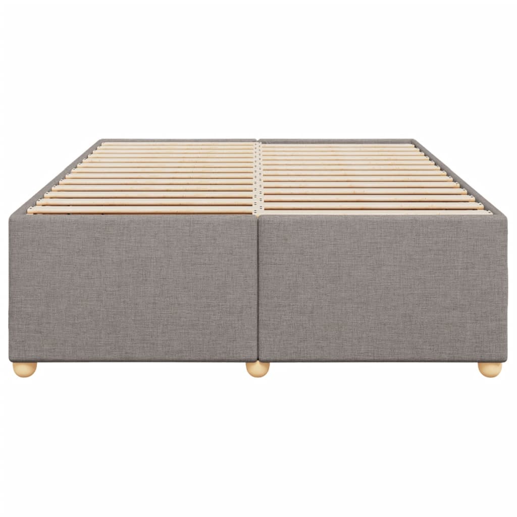vidaXL Rama łóżka bez materaca, taupe, 160x200 cm, obita tkaniną