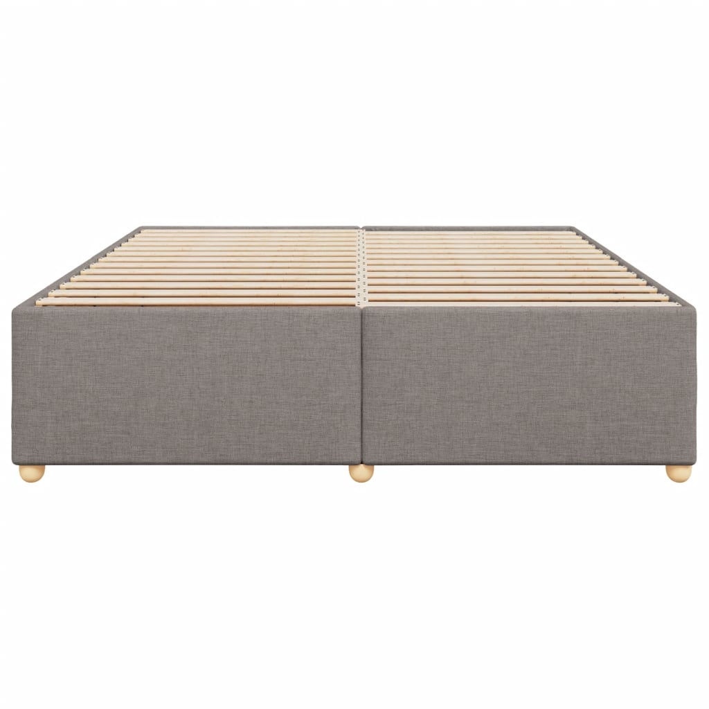 vidaXL Rama łóżka bez materaca, taupe, 180x200 cm, obita tkaniną