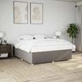 vidaXL Rama łóżka bez materaca, taupe, 180x200 cm, obita tkaniną