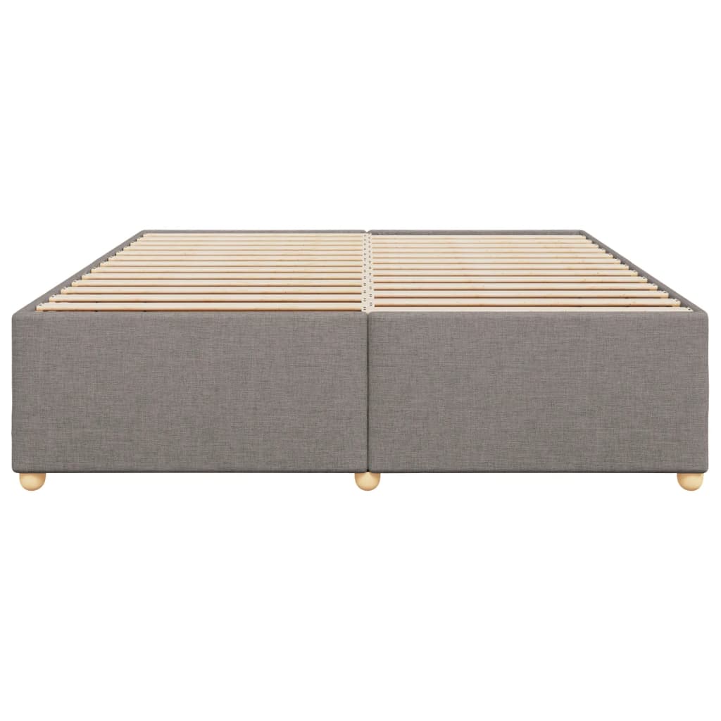 vidaXL Rama łóżka bez materaca, taupe, 200x200 cm, obita tkaniną