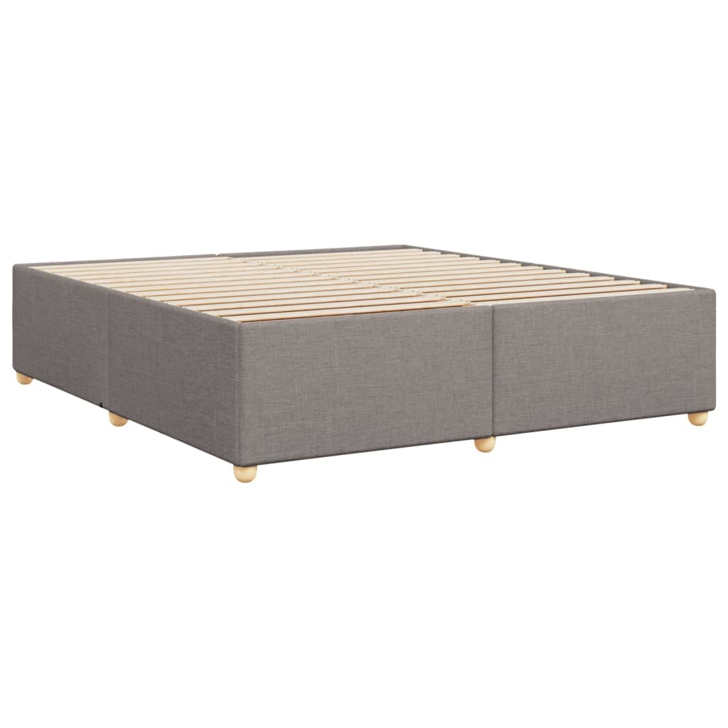 vidaXL Rama łóżka bez materaca, taupe, 200x200 cm, obita tkaniną