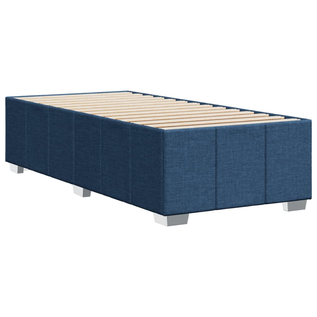 vidaXL Rama łóżka bez materaca Niebieska 80x200 cm Tkanina