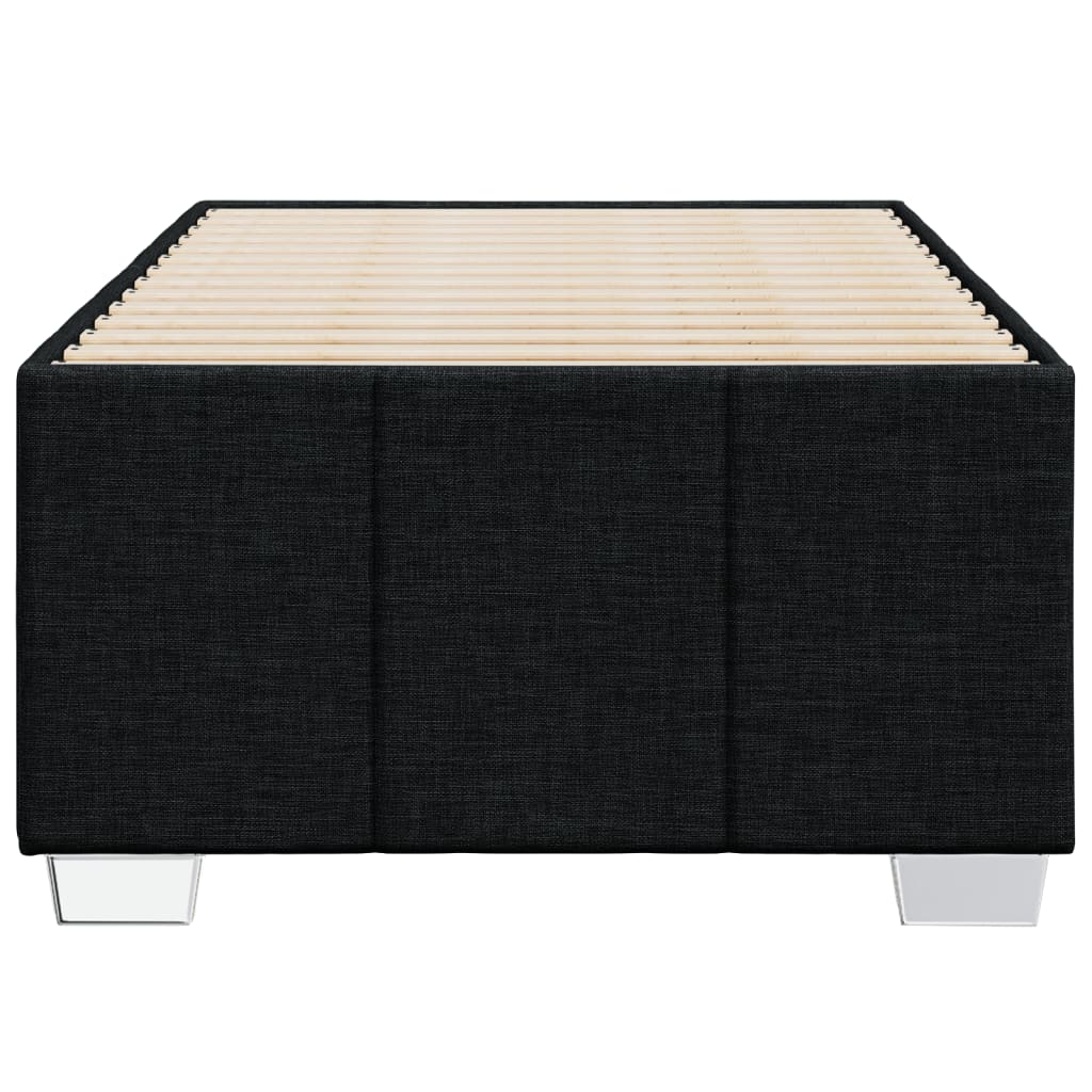 vidaXL Rama łóżka bez materaca Czarna 90x200 cm Tkanina