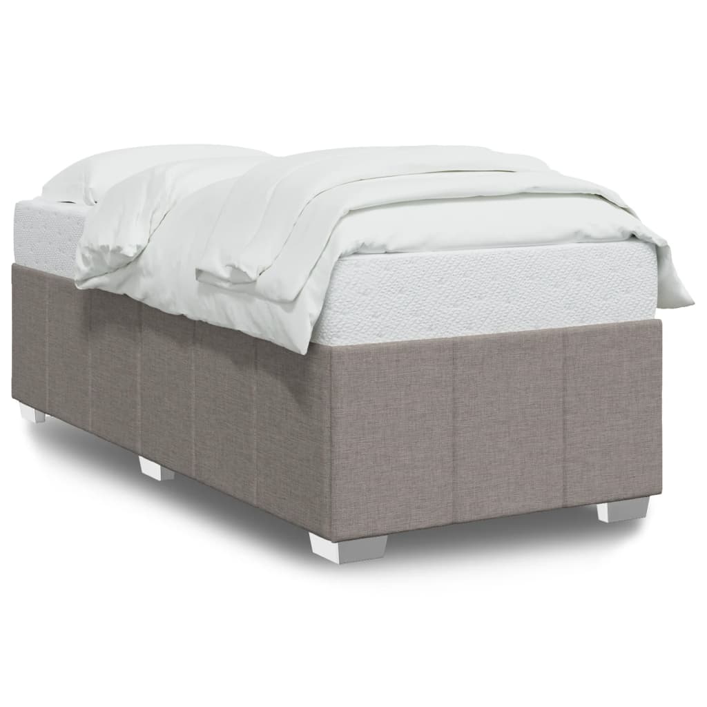 vidaXL Rama łóżka bez materaca Taupe 90x200 cm Tkanina