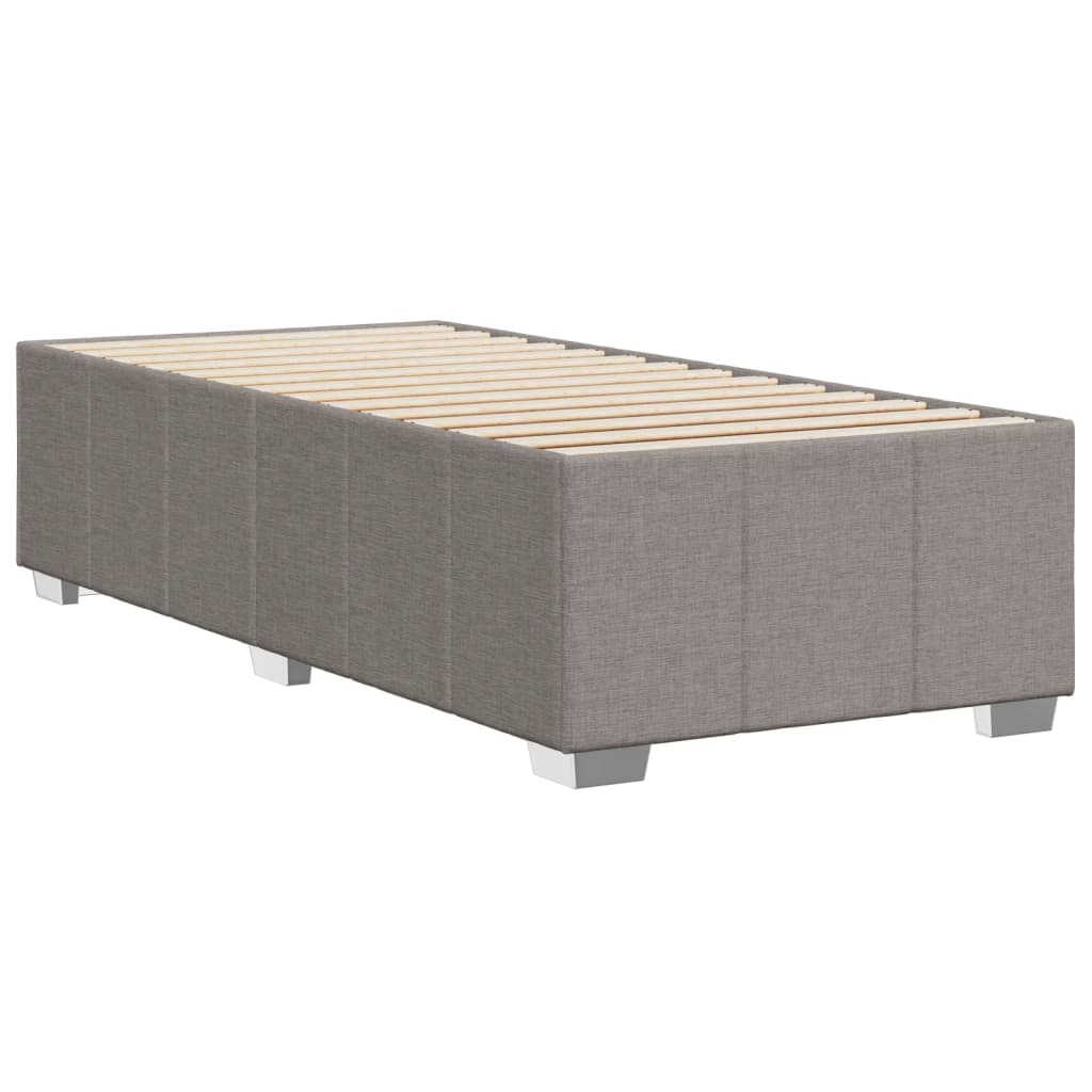 vidaXL Rama łóżka bez materaca Taupe 90x200 cm Tkanina