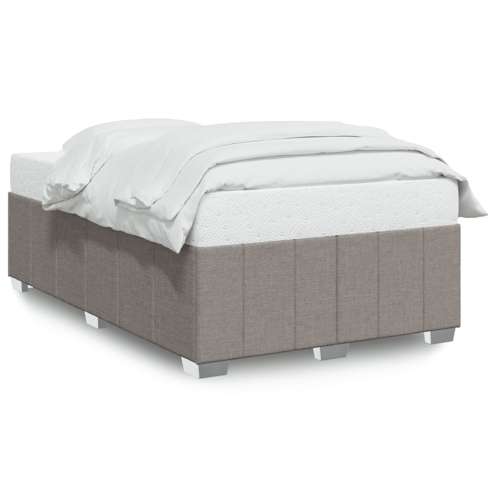 vidaXL Rama łóżka bez materaca, taupe, 120x190 cm, tkanina