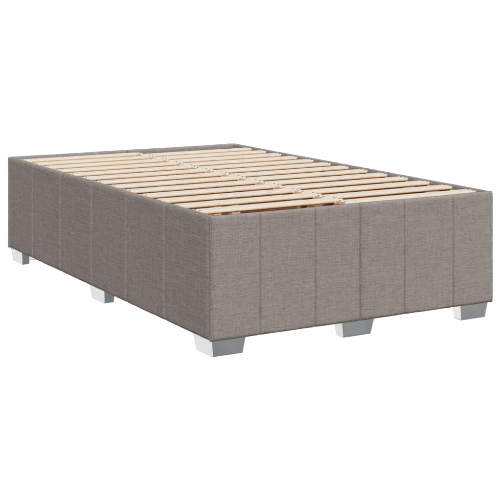 vidaXL Rama łóżka bez materaca, taupe, 120x190 cm, tkanina