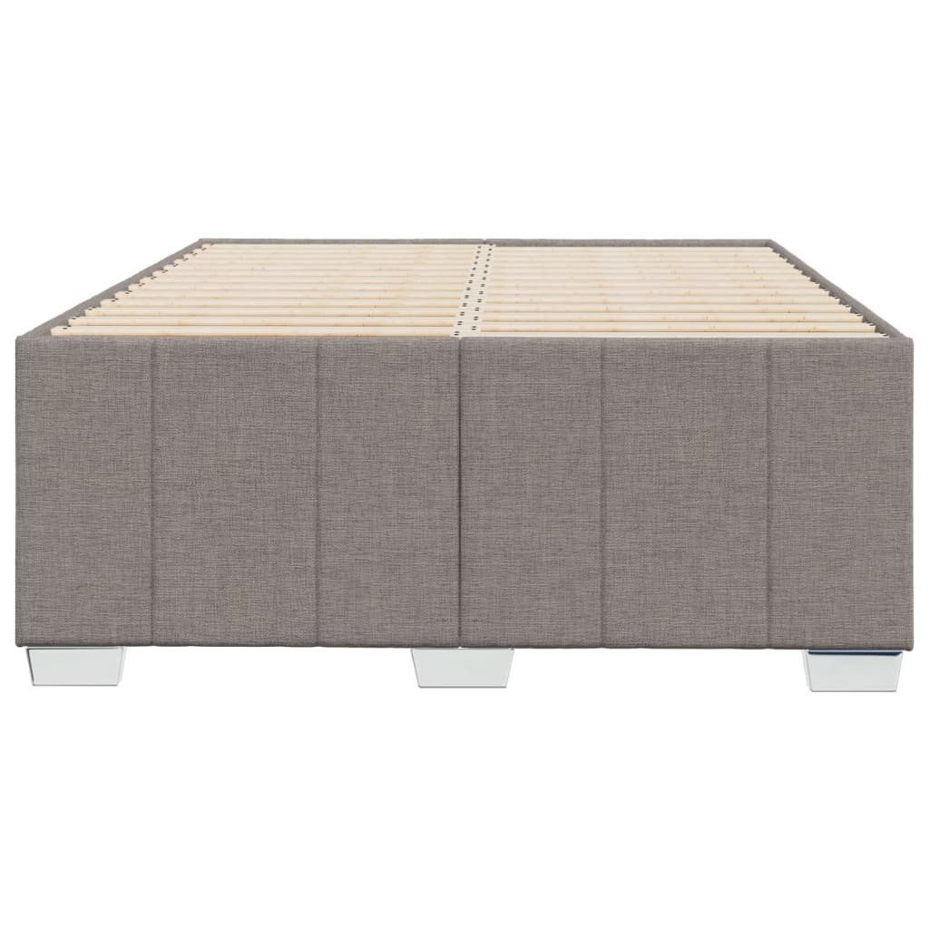 vidaXL Rama łóżka bez materaca, taupe, 120x190 cm, tkanina