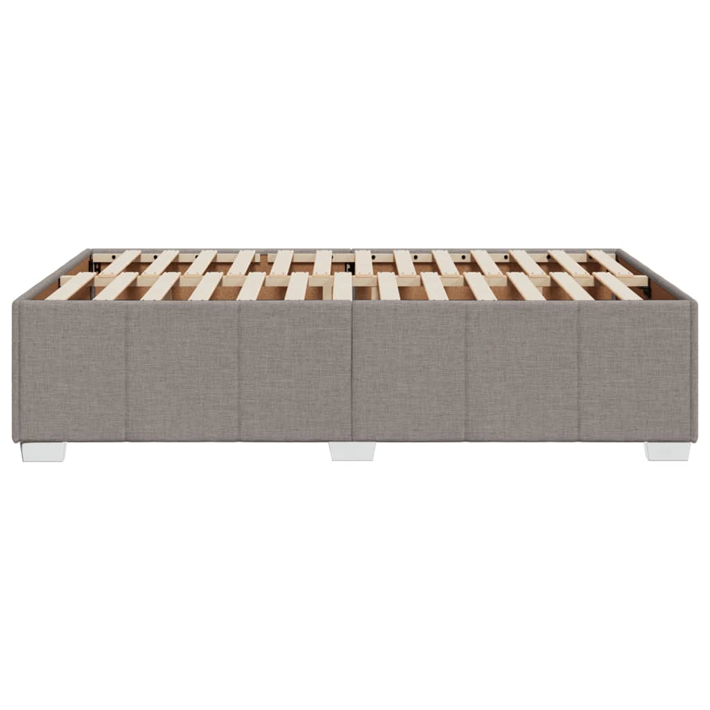 vidaXL Rama łóżka bez materaca, taupe, 120x190 cm, tkanina