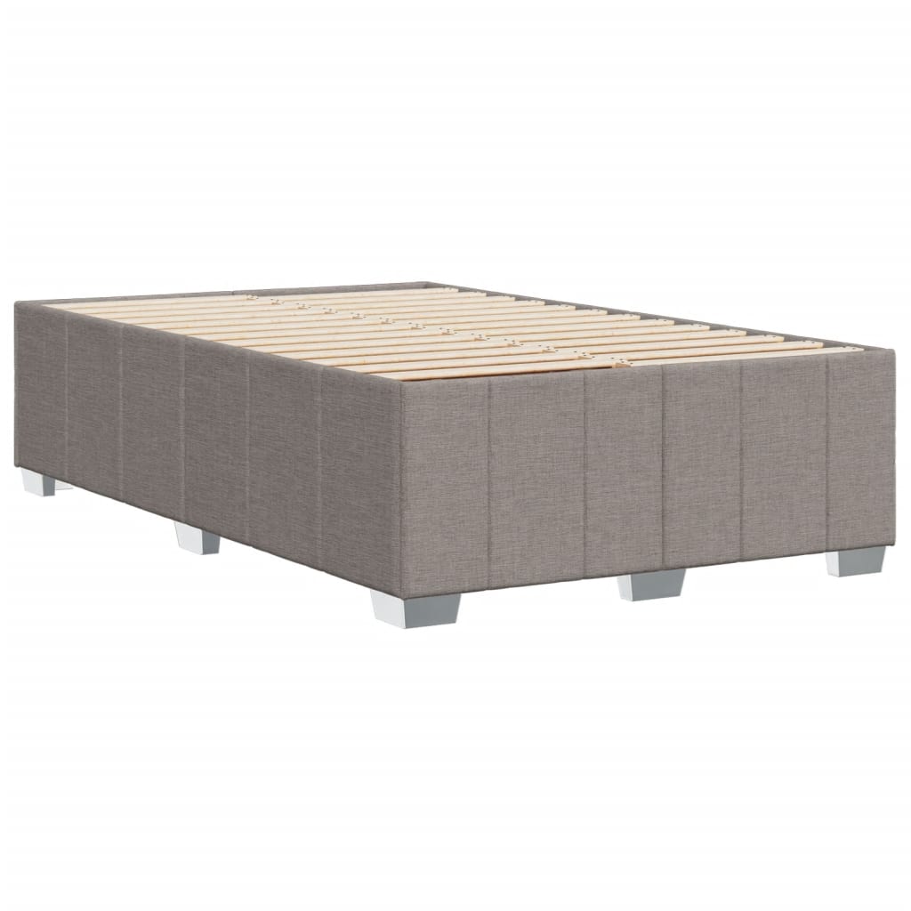 vidaXL Rama łóżka bez materaca, taupe, 120x190 cm, tkanina