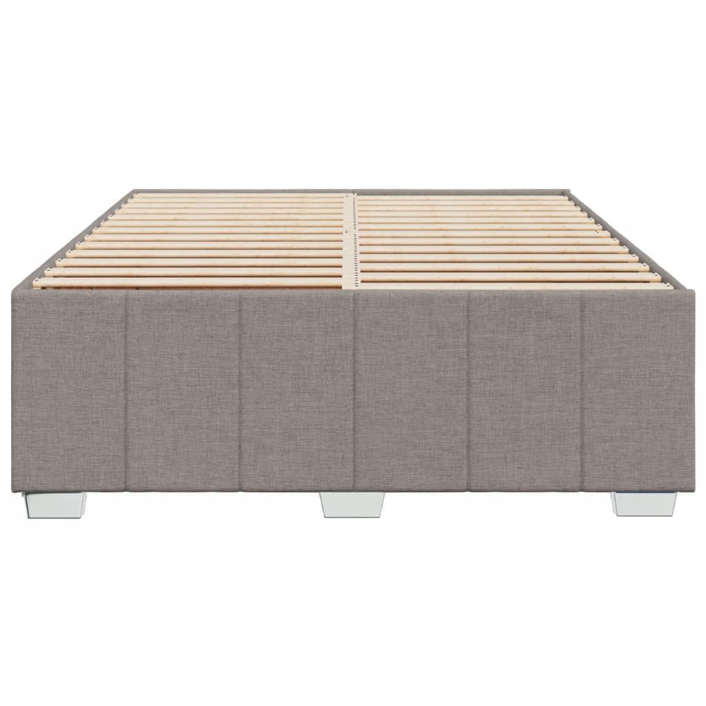 vidaXL Rama łóżka bez materaca, taupe, 140x200 cm, obita tkaniną