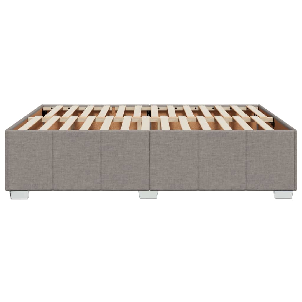 vidaXL Rama łóżka bez materaca, taupe, 140x200 cm, obita tkaniną