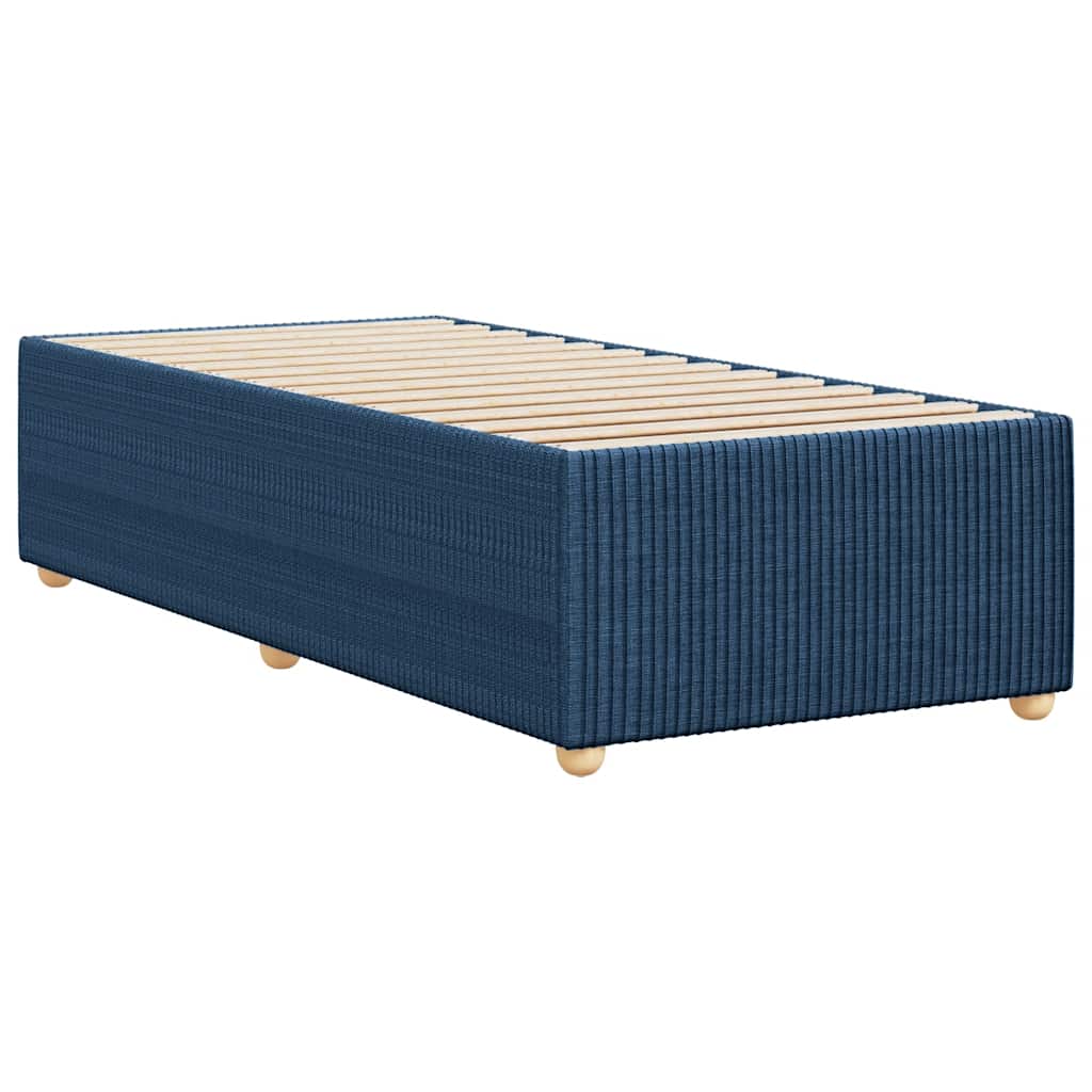 vidaXL Rama łóżka bez materaca Niebieska 80x200 cm Tkanina